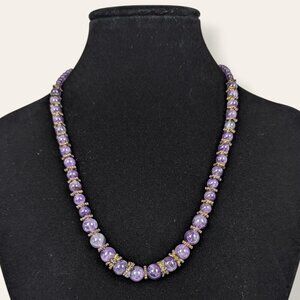 Stauer Amethyst Graduated Beaded Necklace